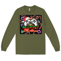 Army Green gamer merry christmas Long Sleeve Tee - NancyCooperArtShop