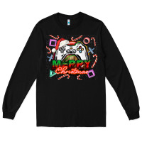 Black gamer merry christmas Long Sleeve Tee - NancyCooperArtShop
