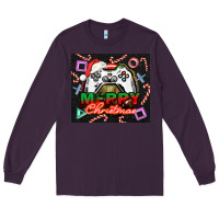 Plum gamer merry christmas Long Sleeve Tee - NancyCooperArtShop