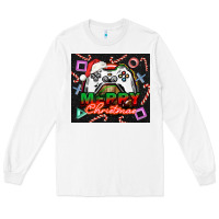 White gamer merry christmas Long Sleeve Tee - NancyCooperArtShop