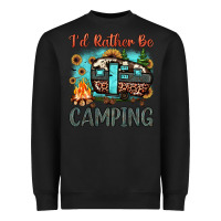 Black i'd rather be camping Heavyweight Sweatshirt - JahusDesignShop
