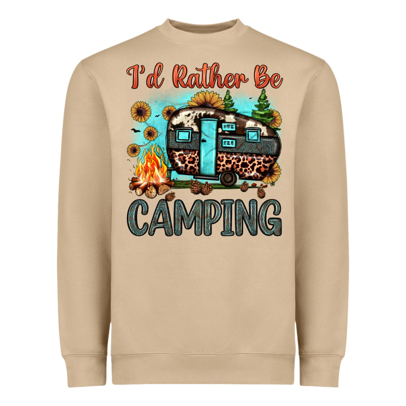 I'd Rather Be Camping Heavyweight Sweatshirt by JahusDesignShop | Teevron