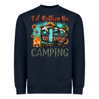 Navy i'd rather be camping Heavyweight Sweatshirt - JahusDesignShop