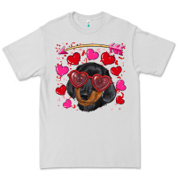 Dove Grey valentine's day  dachshund puppy Premium Tee - RanaPortraitStore