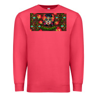 Cardinal Chingona Sugar Skull License Plate Premium Sweatshirt - BundleAndBundleShop
