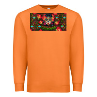 Carrot Chingona Sugar Skull License Plate Premium Sweatshirt - BundleAndBundleShop