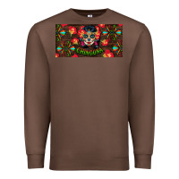 Chestnut Chingona Sugar Skull License Plate Premium Sweatshirt - BundleAndBundleShop