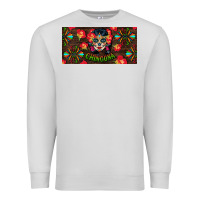 Dove Grey Chingona Sugar Skull License Plate Premium Sweatshirt - BundleAndBundleShop