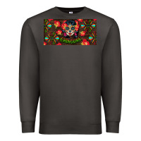 Smoke Chingona Sugar Skull License Plate Premium Sweatshirt - BundleAndBundleShop