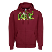 Burgundy st patricks love nurse Zipper Hoodie - MaliasSmallBusiness