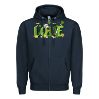 Navy st patricks love nurse Zipper Hoodie - MaliasSmallBusiness