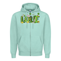 Seafoam st patricks love nurse Zipper Hoodie - MaliasSmallBusiness