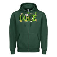 Sports Green st patricks love nurse Zipper Hoodie - MaliasSmallBusiness