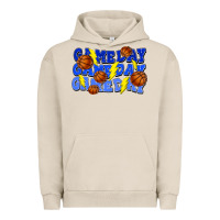 Pigment French Oak Game day game day game day lightning bolt Urban Hoodie - HowdyJamesFarm