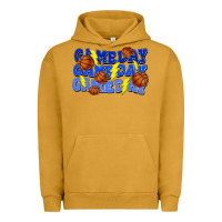 Pigment Peanut Butter Game day game day game day lightning bolt Urban Hoodie - HowdyJamesFarm