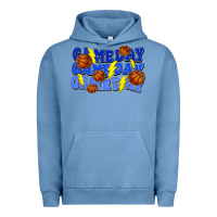 Pigment Pebble Blue Game day game day game day lightning bolt Urban Hoodie - HowdyJamesFarm