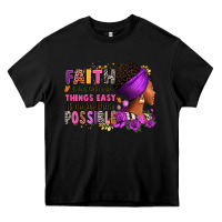 Black Faith it does not make things easy Heavy Core Tee - RanaPortraitStore