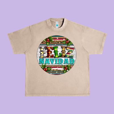 Christmas Feliz Navidad Urban Heavy Tee Designed By Artiststas