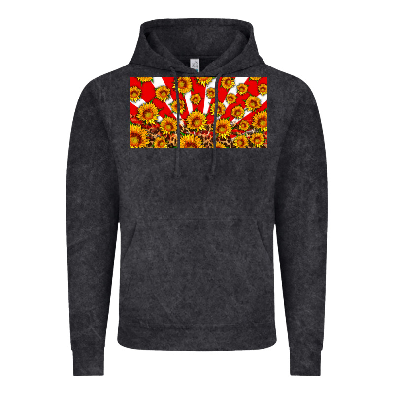 Usa Sunflowers Leopard License Plate Vintage Hoodie by HRA Design Shop | Teevron