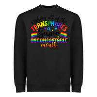 Black wishing all of the transphobes uncomfortable month Heavyweight Sweatshirt - Artiststas