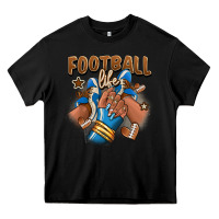 Black Football life afro girl sneakers Heavy Core Tee - RanaPortraitStore