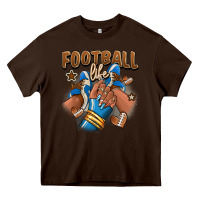 Chocolate Brown Football life afro girl sneakers Heavy Core Tee - RanaPortraitStore