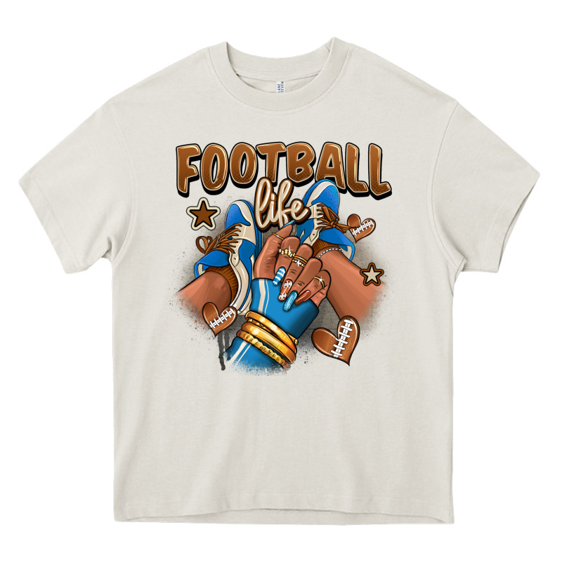 Football Life Afro Girl Sneakers Heavy Core Tee by RanaPortraitStore | Teevron