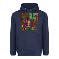 Navy Christmas Mimi Elf Heavyweight Hoodie - BundleAndBundleShop