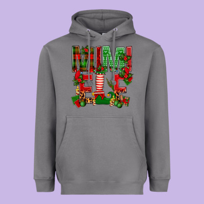 Christmas Mimi Elf Heavyweight Hoodie Designed By Bundleandbundleshop