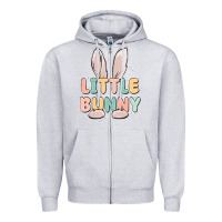 Heather Grey little bunny malias Zipper Hoodie - MaliasSmallBusiness