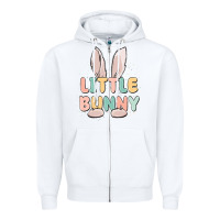 White little bunny malias Zipper Hoodie - MaliasSmallBusiness