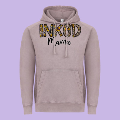 ınked Mama Vintage Hoodie Designed By Cowhidedigitalart