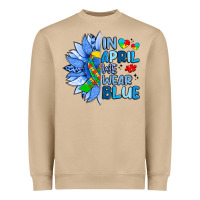 Mushroom in april we wear blue sunflower Heavyweight Sweatshirt - Artiststas