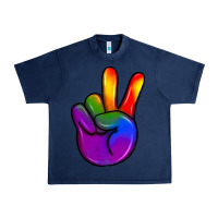 Navy pride peace hand Urban Heavy Tee - JahusDesignShop