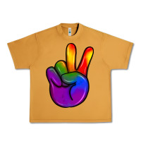 Peanut Butter pride peace hand Urban Heavy Tee - JahusDesignShop