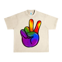 Sandshell pride peace hand Urban Heavy Tee - JahusDesignShop
