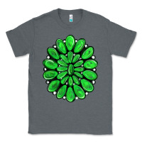Charcoal Heather green gemstone Classic Tee - RanaPortraitStore