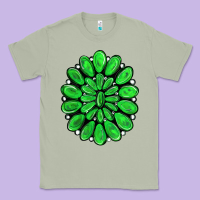 Green Gemstone Classic Tee Designed By Ranaportraitstore