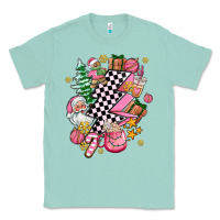 Seafoam pink christmas lightning bolt Classic Tee - AdoDesignShop