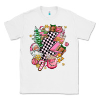 White pink christmas lightning bolt Classic Tee - AdoDesignShop