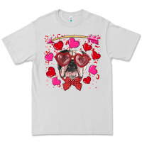 Dove Grey Valentine's day  english bulldog Premium Tee - RanaPortraitStore