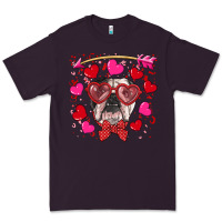 Plum Valentine's day  english bulldog Premium Tee - RanaPortraitStore