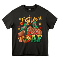 Asphalt Festive af Christmas black girl sneakers Heavy Core Tee - RanaPortraitStore