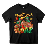 Black Festive af Christmas black girl sneakers Heavy Core Tee - RanaPortraitStore