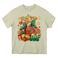 Mossy Festive af Christmas black girl sneakers Heavy Core Tee - RanaPortraitStore