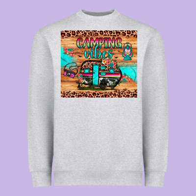 Camping Vibes Heavyweight Sweatshirt Designed By Jahusdesignshop