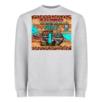 Heather Grey camping vibes Heavyweight Sweatshirt - JahusDesignShop