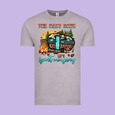 The Best Days Are Spent Camping Vintage Tee Designed By Jahusdesignshop