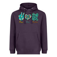 Plum Peace Love Gemstone Heavyweight Hoodie - BundleAndBundleShop