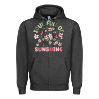 Charcoal Heather soul full of sunshine Zipper Hoodie - MaliasSmallBusiness